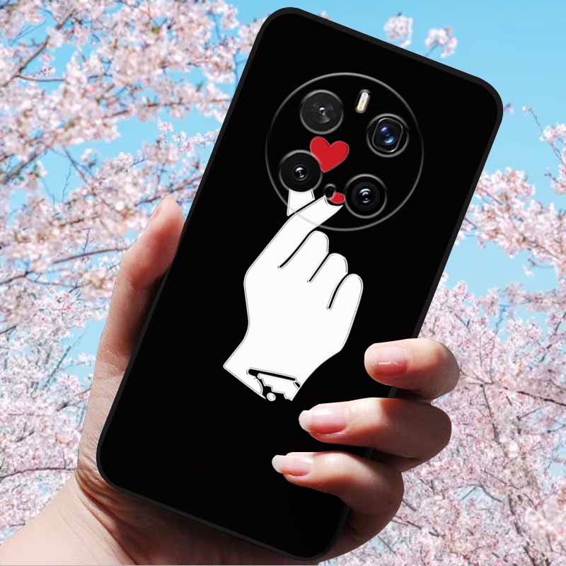 Чехлы для Honor Magic7 Pro / Magic7 5G 3D Рельефный Цветок Тиснение Мягкий Силикон Для Magic7 Pro Magic 7 3D Мультяшная Задняя Крышка Чехлы