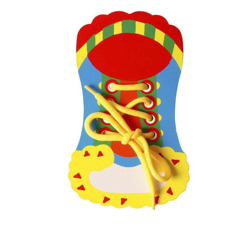 1PCS Children's Fun Montessori Material DIY Shoelace Game Learn Basic Life Skills Teaching Aid Educational Toys For Children