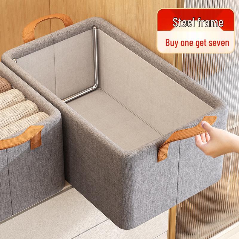 7-Piece Steel Frame Fabric Wardrobe Organizer Set