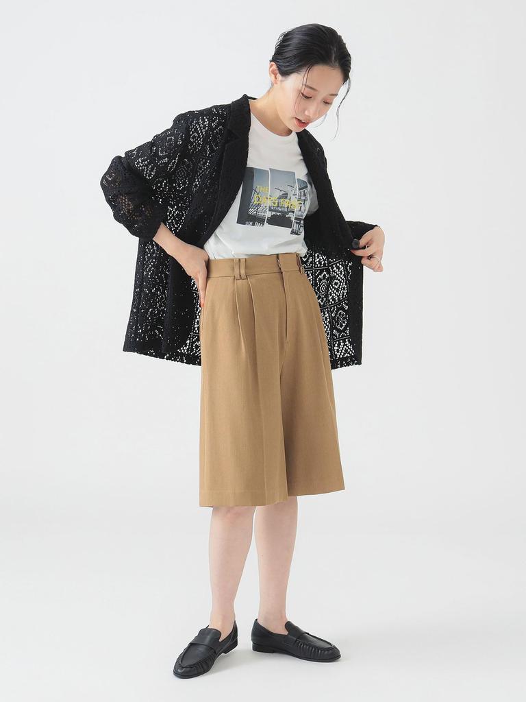 В:MING LIFE STORE от BEAMS Женский приталенный жакет с кружевом (Размеры S-M) черный