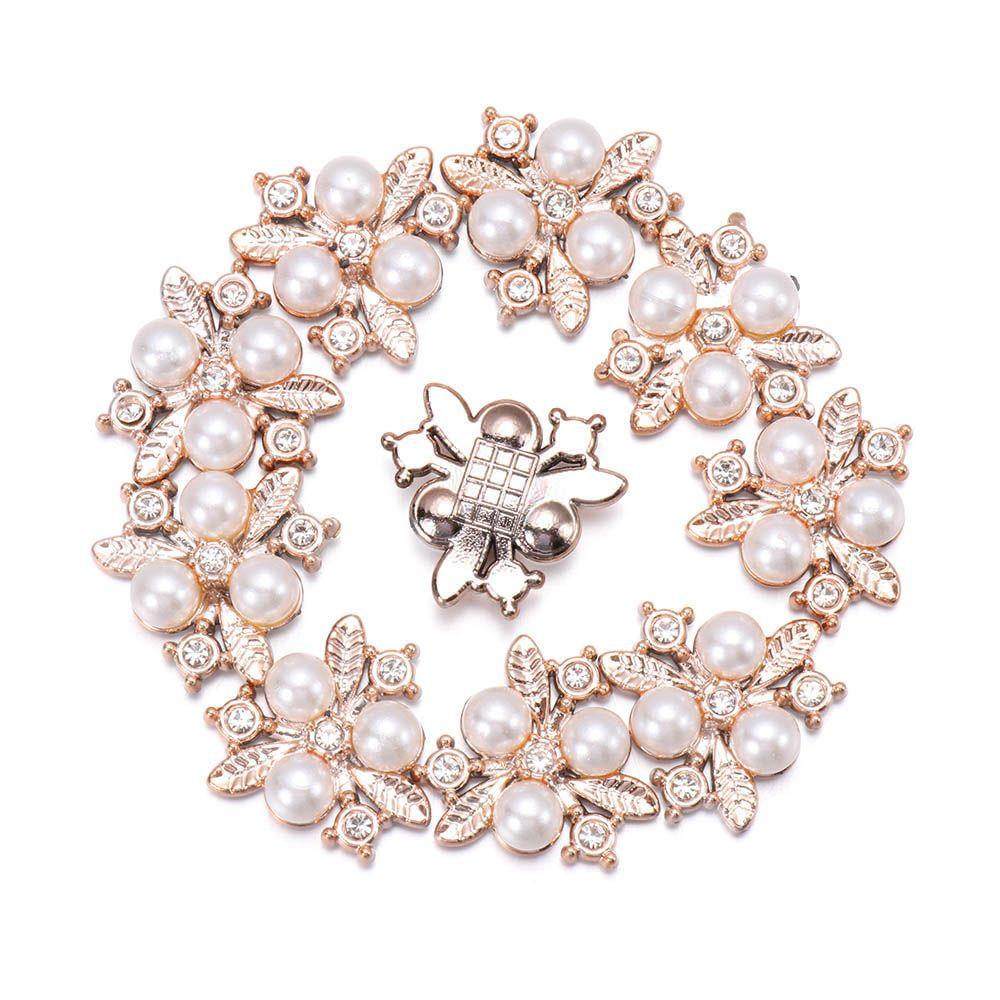 Шитье одежды с кристаллами в форме цветка, зажим для головного убора, пуговицы со стразами, жемчужные пуговицы, жемчужные заколки для волос