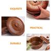 Solid Wooden Bowl with Lid Wooden Salad Bowl Reusable Serving Bowl for Salad, Fruits, Cereal, Soup, Rice, Everyday Use, Durable