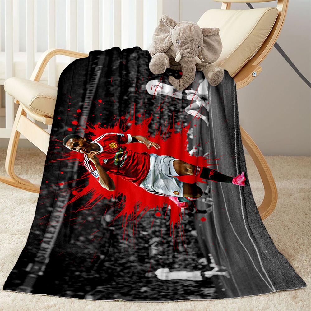 Manchester Player Blanket Warmthful Decor Suitable for Bedding Seaside Office Chair for All Occasions Warmthful Decor