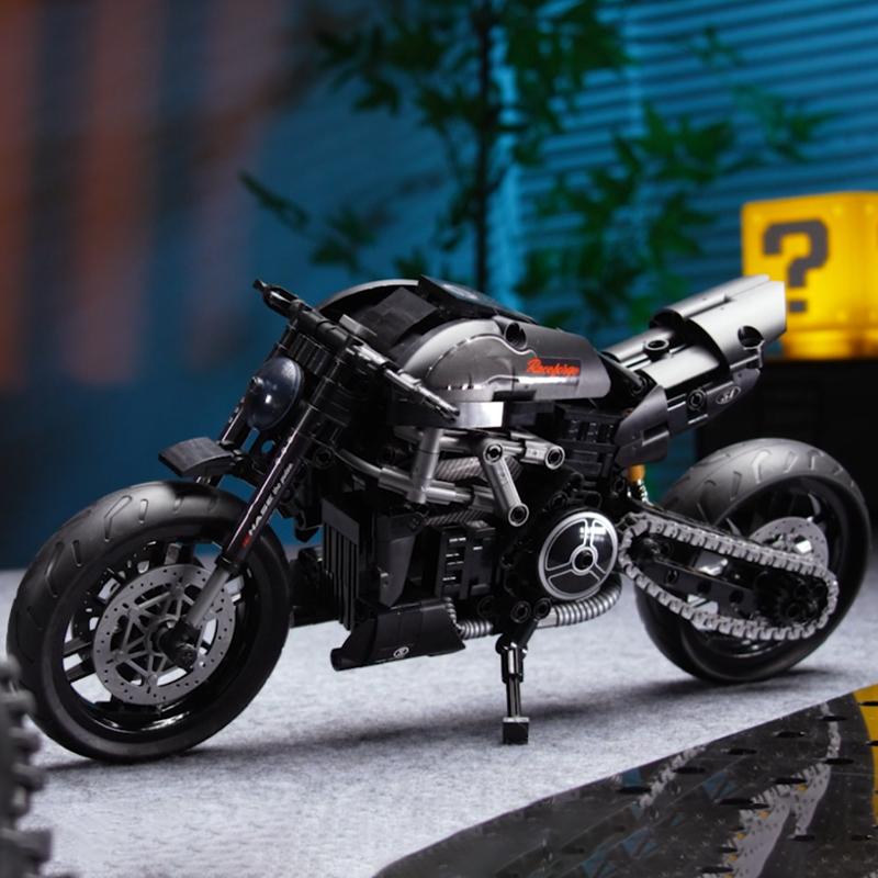 1:8 Модель гоночного мотоцикла MOC Блоки Модель Мотоцикл Технический Подарки на день рождения Строительные игрушки для детей Мальчиков Украшение для комнаты Взрослого