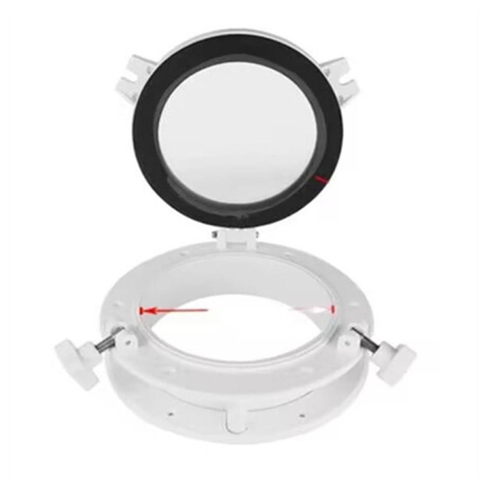 215mm Marine Boat Yacht Caravan Porthole ABS Plastic White Black Round Decorative Window Watertight Window