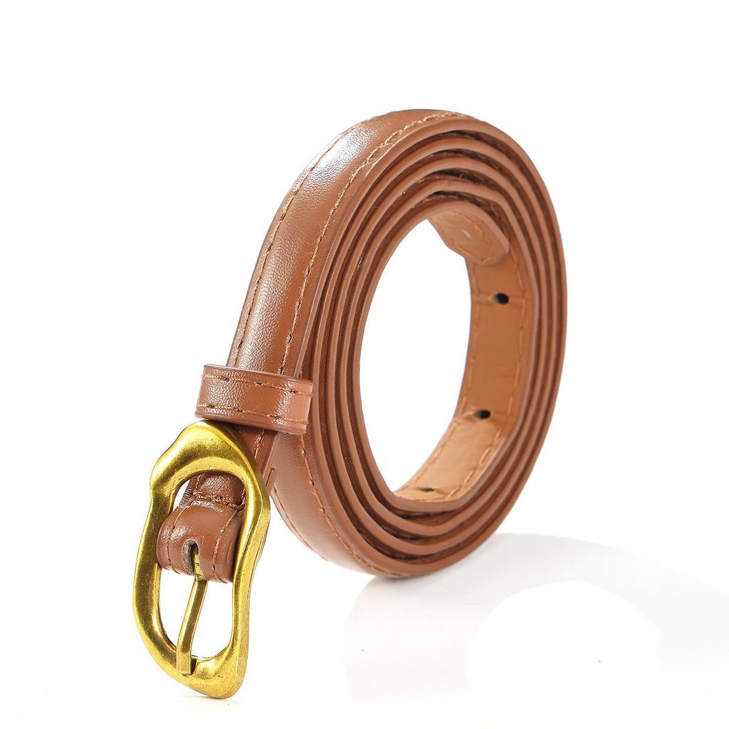 Нишевый оригинальный корейский тонкий женский ремень для костюмных брюк, модный и универсальный ремень с пряжкой-пином в стиле ретро