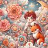 New 5DDIY Diamond Painting "The Little Prince, Rose, and Little Fox" Animated Full Diamond Bedroom Healing Warm Cross Embroidery