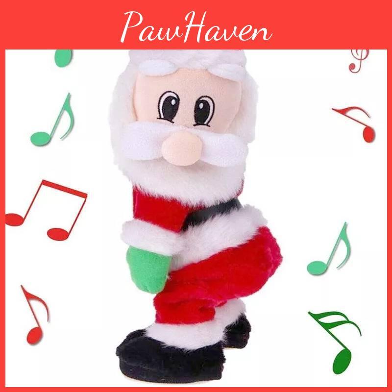 Праздничная танцующая игрушка Санта Клаус с веселой музыкой и ярким дизайном из красной ткани