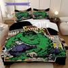 Superhero Power Unleashed Hulk'S Strength Chaos Threepiece Set 1 Duvet Cover 2 Pillowcase Without Core Duvet Cover And Pillowcase