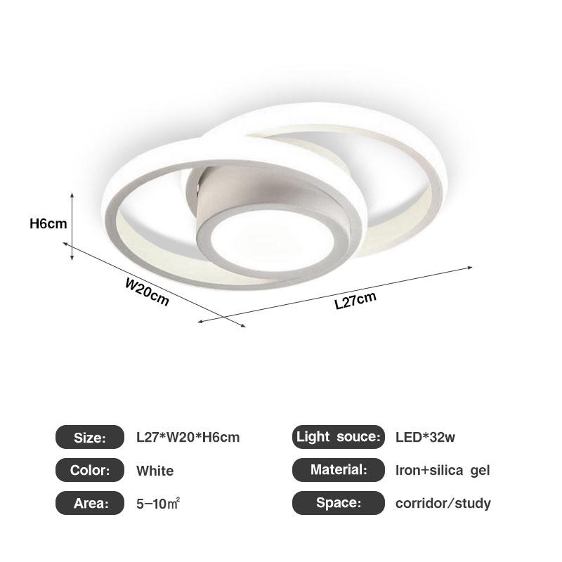 Скандинавские черно-белые светодиодные потолочные светильники, люстры для коридора, балкона, интерьер, светодиодный потолочный светильник, декор для дома AC85-265V