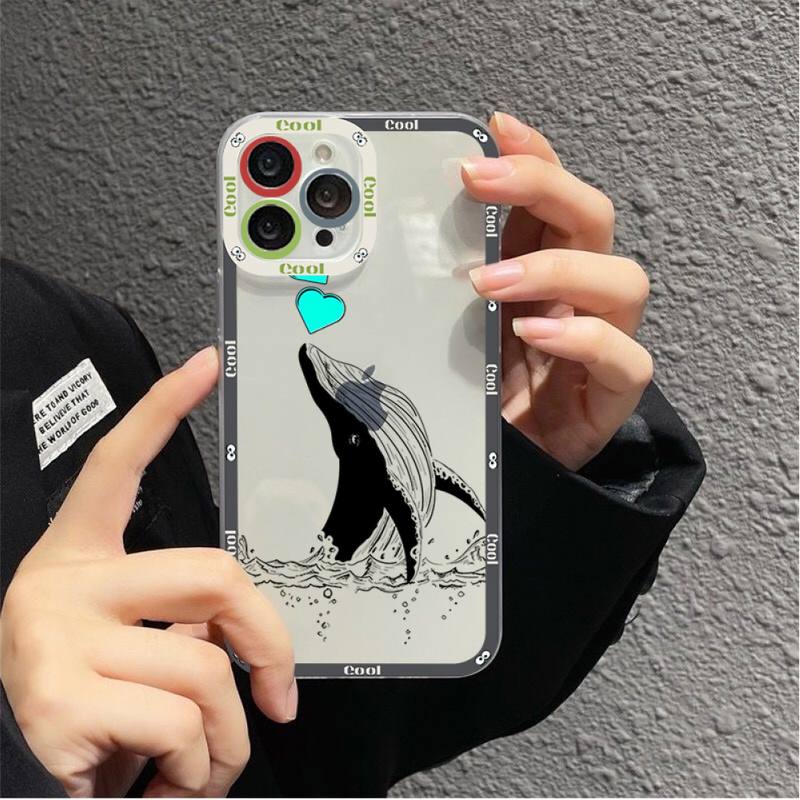 Чехол для телефона 'Подводный мир Милый кит' для iPhone 11 12 13 Mini Pro Max 14 Pro Max Чехол-оболочка