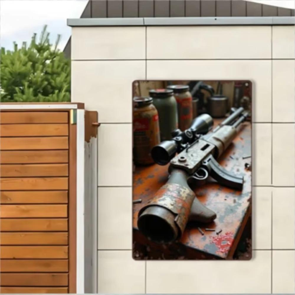 Винтажное Рустикальное Металлическое Настенное Искусство 8x12 Дюймов Декор для Мужской Комнаты Знак