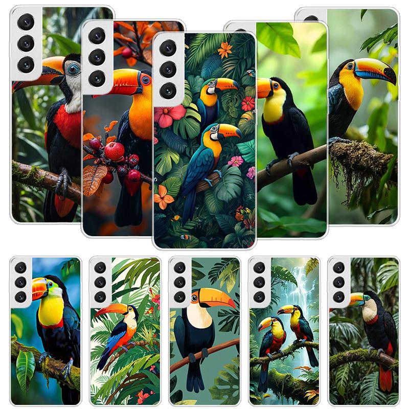 Tropical Toucan Phone Case For Samsung Galaxy S26 S25 Edge S24 S23 FE S22 Ultra S21 Plus S20 + Fundas Cover Coque Galaxy S25 S24