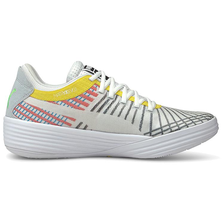 Puma Clyde All-Pro 'White Multicolor' (Unisex) Puma White / Blue Atoll Basketball Shoes 194039 01