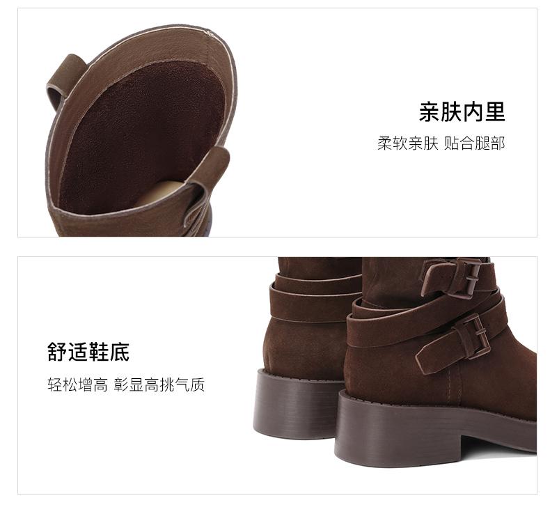 Belle Fashion Outdoor Fashion Boots for Women 2024 Winter New Style Shopping Mall Same Style Slimming Long Tube Boots