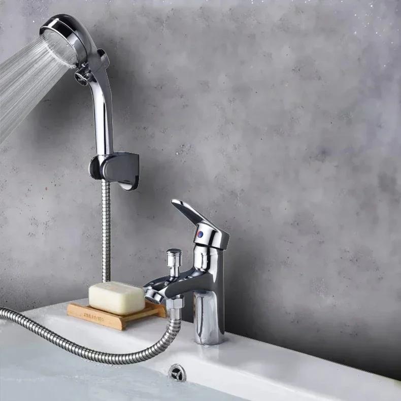 Shower Faucet Bathroom Single Hole Basin Faucet with Shower Accessories Sink Wash Basin Faucet Accessories