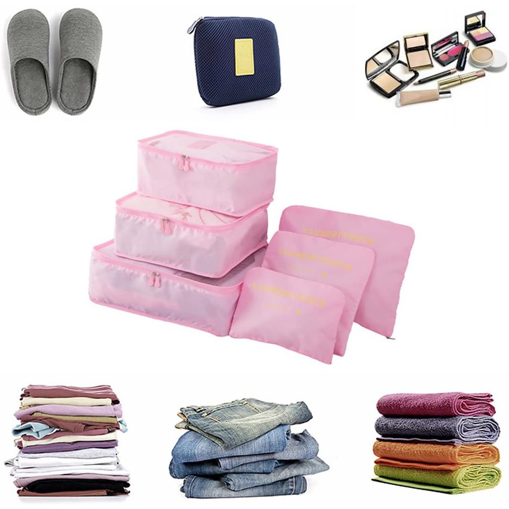 Сумки для дорожной одежды-органайзера, упаковка из 6 водонепроницаемых сумок для хранения