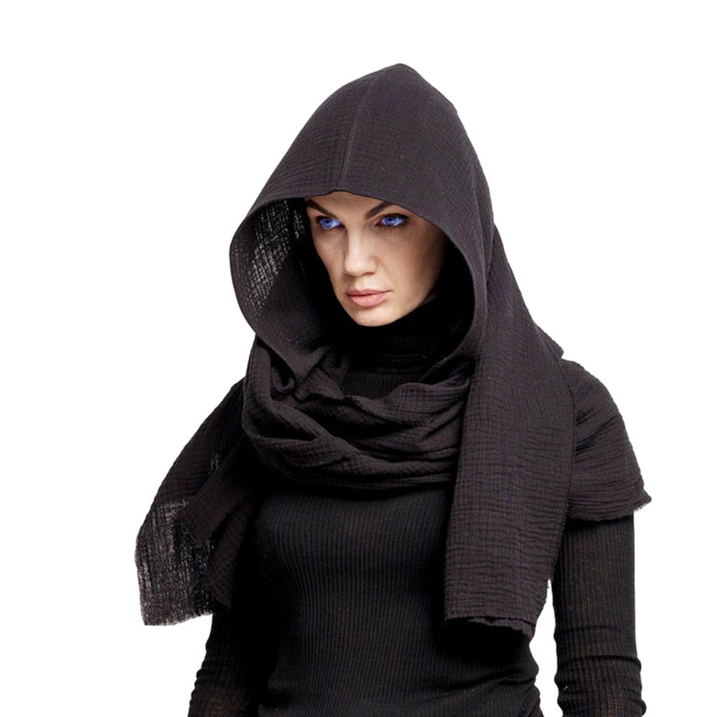 Набор шарф-капюшон 2 в 1 для женщин и подростков, зимняя хлопковая шапка-пуловер, осенний теплый шарф для взрослых, подарок для девушки