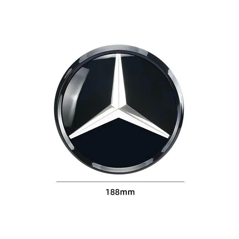 AABIC1 3D 188mm Front Grille Star Logo Emblem Badge For Mercedes-Benz C Class 2014-2018 GLC Car Emblems1