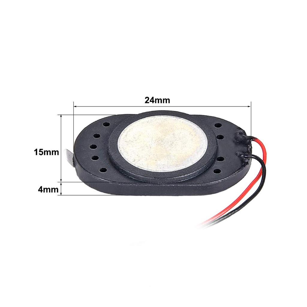Uxcell Audio Speaker DIY Совместимость Номинальная потребляемая мощность 1 Вт Ом 8 Ом 15 мм x 24 мм 2 шт.
