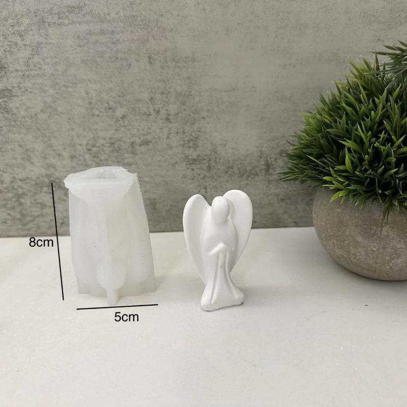 Angel Ornament Silicone Mold Wings Angel Candle Plaster Mold