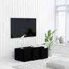 VidaXL Meuble TV Noir 80x34x30 cm Aggloméré