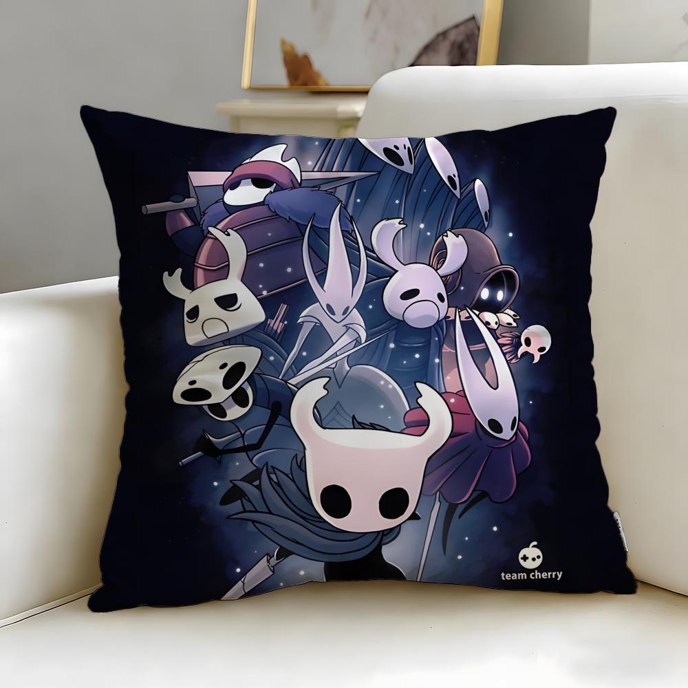 popular game Hollow Knight Cushion Cover Soft  EasyWash Pillow Case  Versatile for Couch Bed Travel and Office