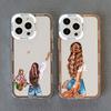 Прозрачный модный чехол для телефона для девушек, женщин, дам, для iPhone 15 14 13 12 Pro Max 11 XR X XS 13 12 SE 7 8 Plus, прозрачная задняя крышка Funda