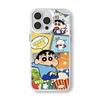 Чехол для iPhone 12-17 Серебристый, Кроссовер 13/14, Нишевый 12 Pro Max, Крошка Шин-чан
