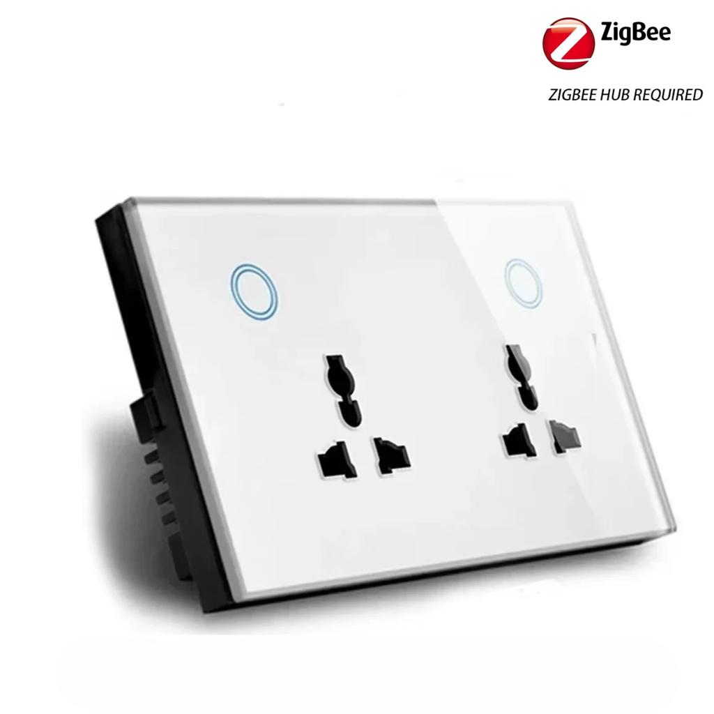Melery Настенная розетка Zigbee 147 USB Type-C Универсальная электрическая розетка 13A Сенсорный выключатель Пульт дистанционного управления от Alexa Google Home