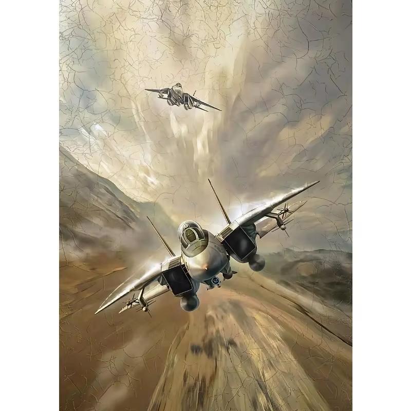 Aircraft Fighter Jet Aerial Combat poster vintage Airplane Takeoff canvas painting Wall Art Pictures for Living Room Home Decor