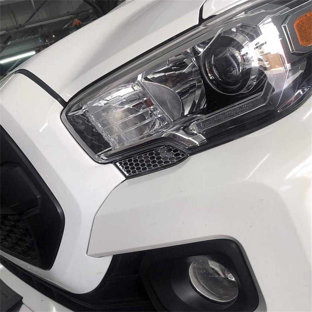 Chrome Headlight Cleaning Trim Bezels Pair Fits For Toyota Tacoma 2016-2020