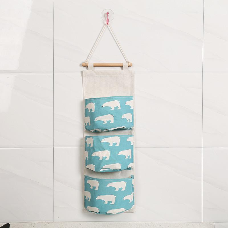 Многофункциональный настенный органайзер из хлопка и льна, крепится на дверь, экономит место в шкафу