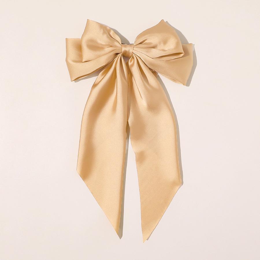 Silky Satin Hair Bows Big Hair Bows for Women Hair Ribbons Long Tail Big Bows Hairpin Spring Clips Hair Accessories for women
