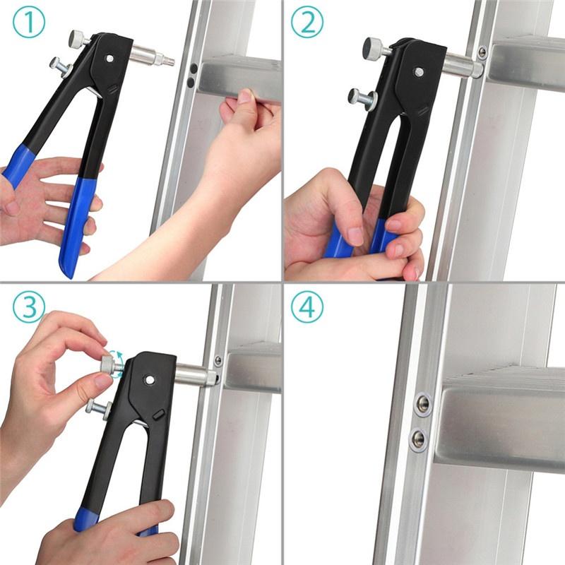 86 шт., ручной заклепочник, гайка, заклепочный пистолет, комплект M3-M8, ручная резьбовая гайка, набор инструментов, гайки из нержавеющей стали, метрическая резьба для винтов