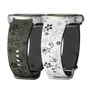2 шт. Ремешки для Samsung Galaxy Watch 7/5 Pro/4 6 Classic 40 44 мм Гравировка цветок Силиконовый браслет correa Galaxy Watch 7 Ремешки