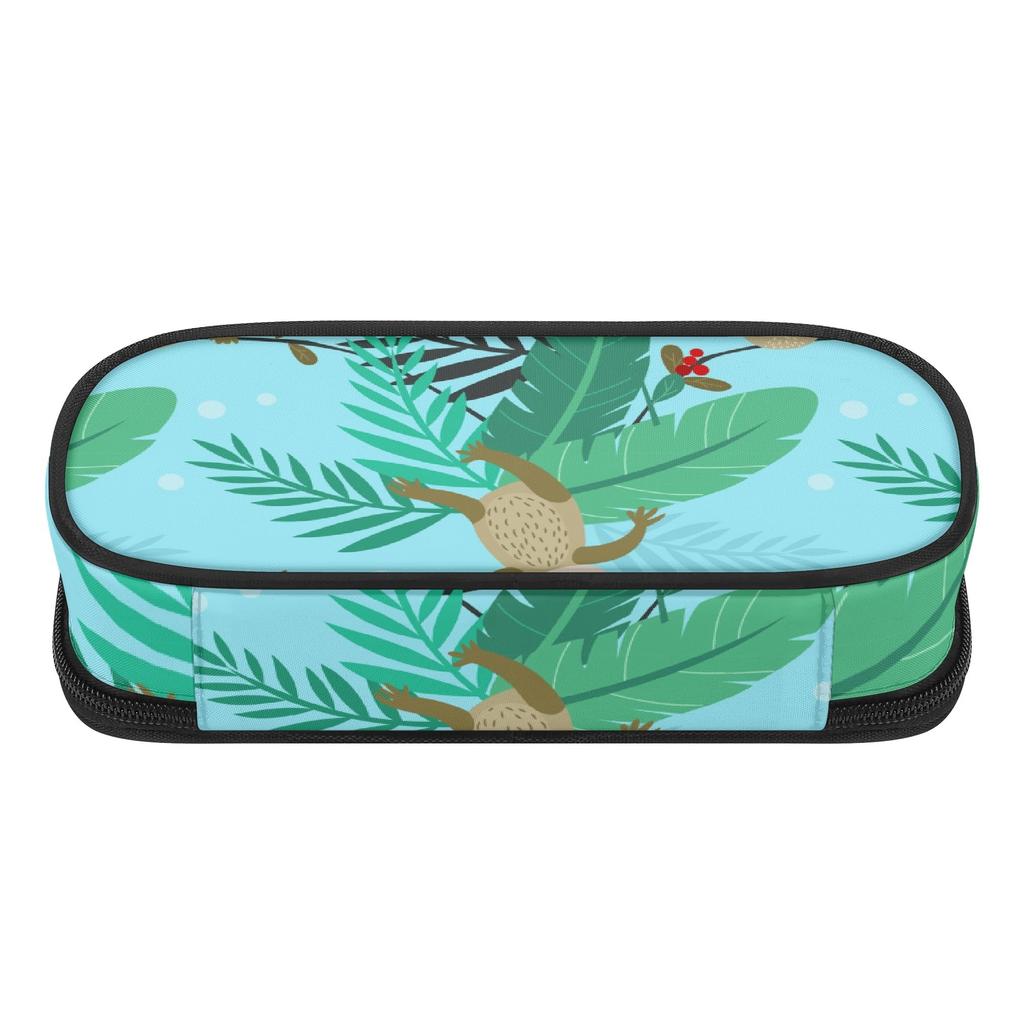 Pen Case Practical Durable 300D Polyester Smooth Zipper with Mesh Pocket Removable Divider and Pen Slots for Teens and Students