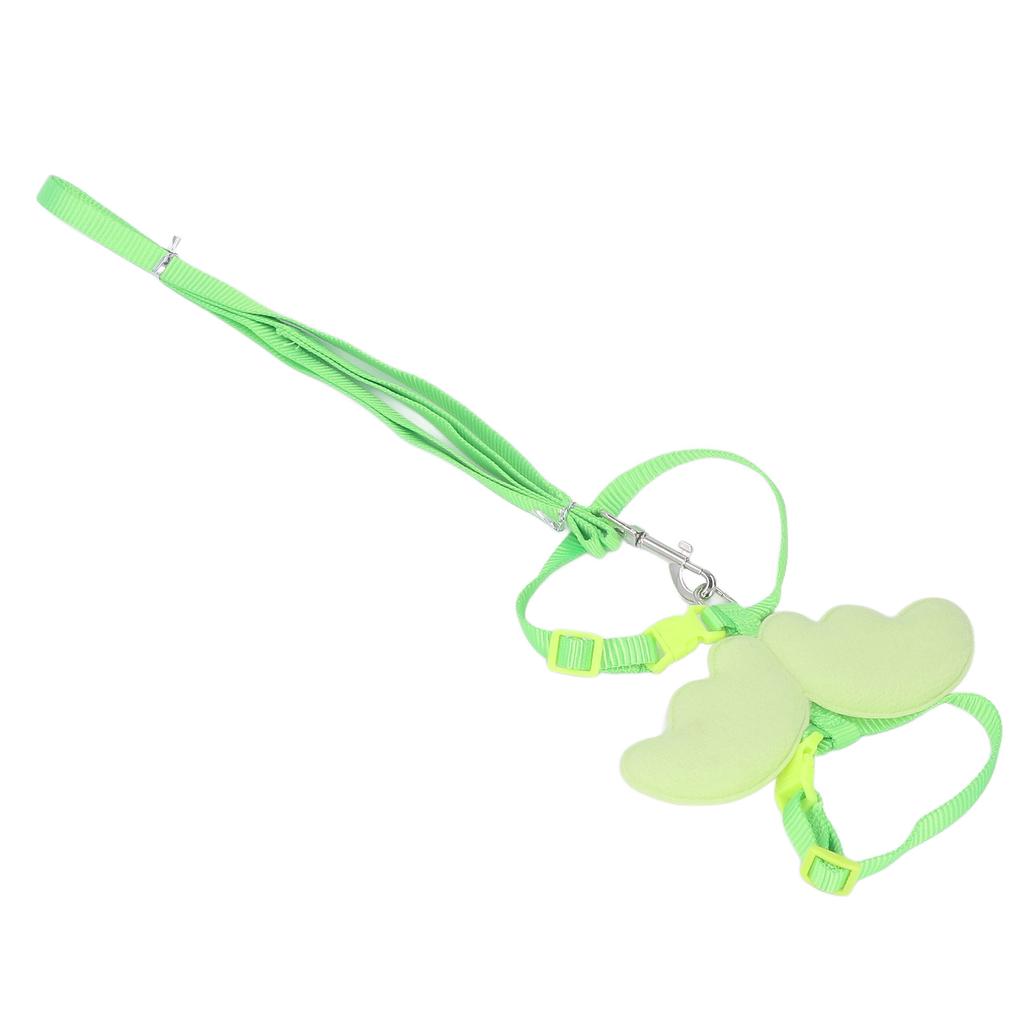 Утиный поводок с регулировкой размера в форме крыла для маленьких домашних животных, тяговый трос для обучения на открытом воздухе, зеленый S