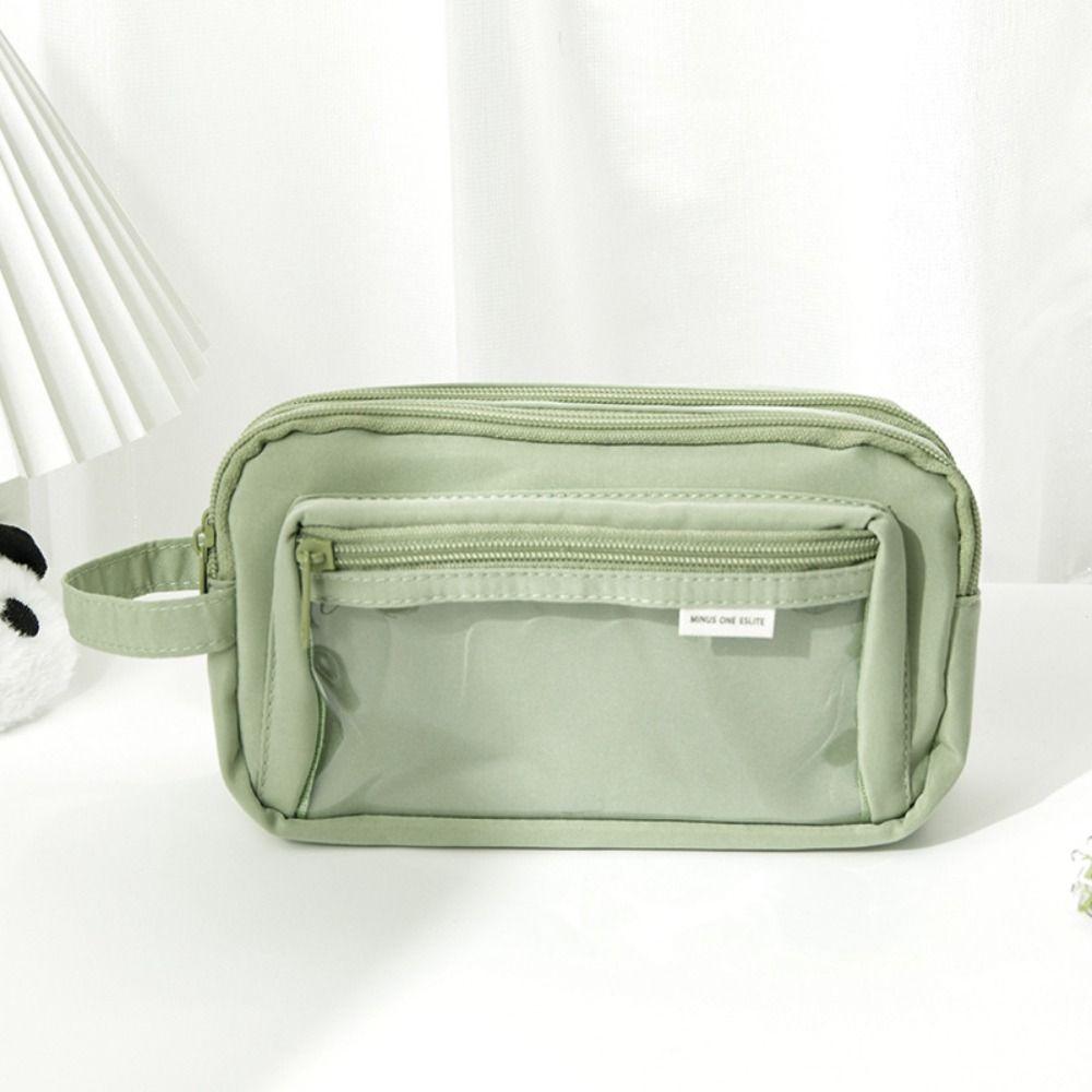 Косметичка Эстетическая сумка-карандаш Большая вместительная подставка для карандашей Простая канцелярская сумка для студентов