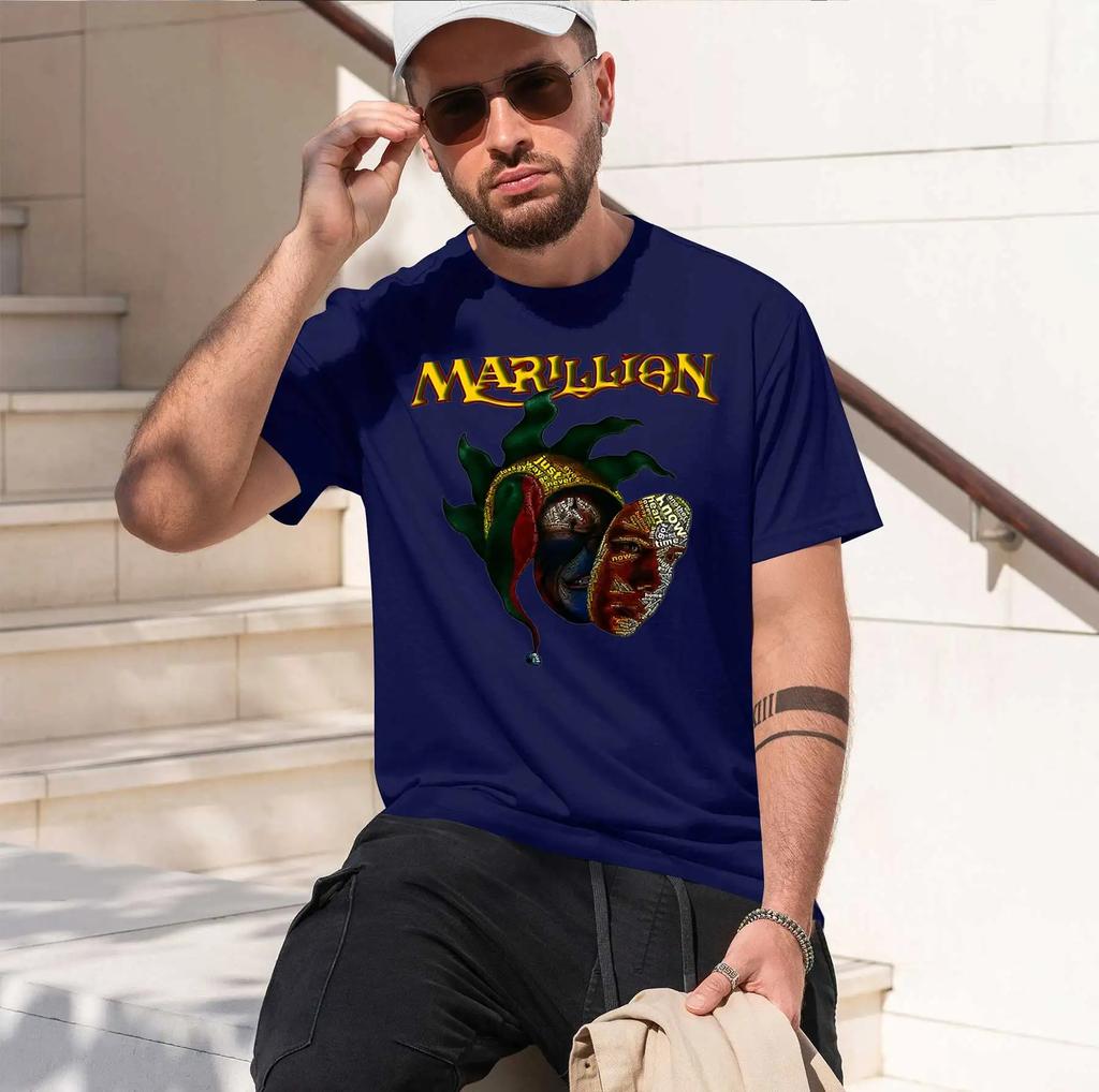 Marillion Market Square Heroes 2026 New Fashion Heavyweight Hot Selling Retro Printed Pattern Fun Round Neck Tshirt For Daily C