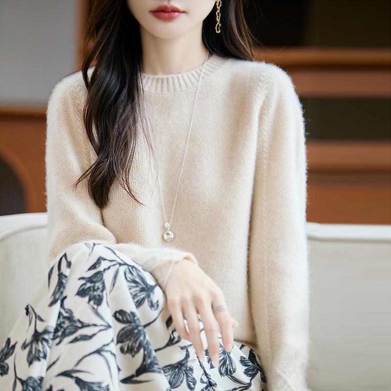 Женский кашемировый свитер Qinghe кашемир 30% кашемир 70% шерсть осенне-зимний пуловер теплый и модный