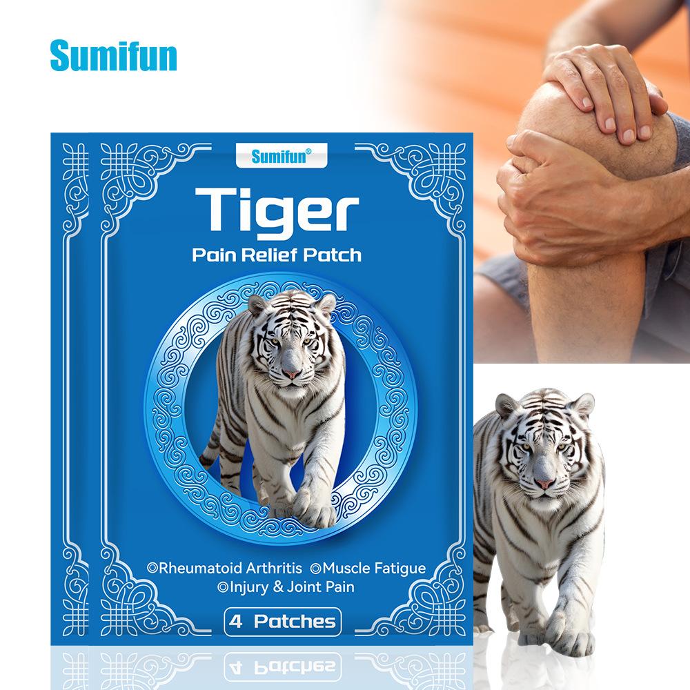 4 шт./пакет высокоэластичных удобных обезболивающих пластырей при боли в мышцах и суставах вьетнамского белого тигра