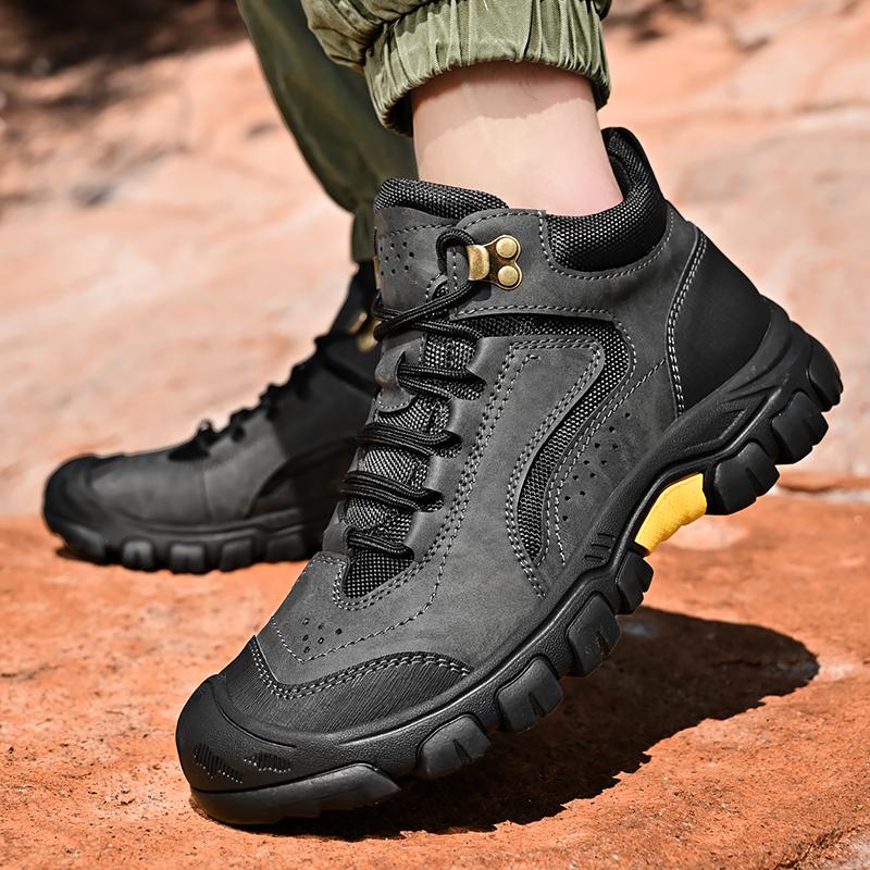 Модная Высококачественная Брендовая Мужская Кожаная Повседневная Обувь Обувь для Походов на Открытом Воздухе Износостойкая Подошва Мужские Оксфорды На Шнуровке Зимний Бархат