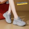 2026 Autumn New Inner Heightening Platform Casual Dad Shoes Lace-up Diamond-encrusted Student Shoes Lightweight Small Single Shoes Women's Shoes