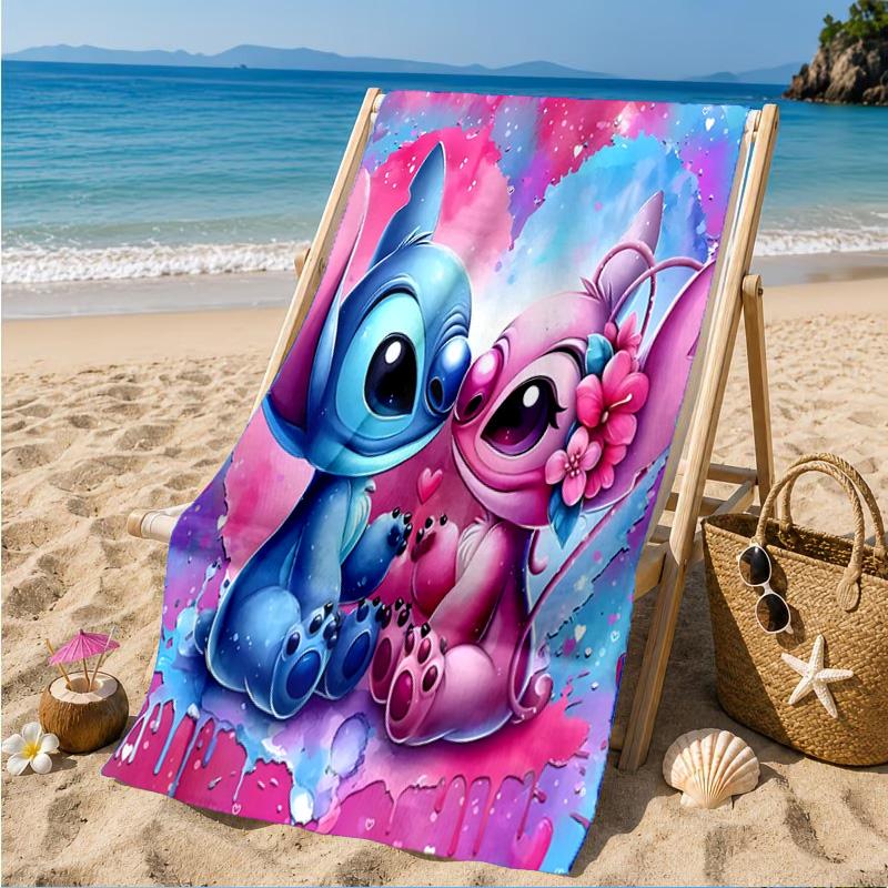 Cartoon Hawaii Artwork Printed Microfiber Beach Towel, Soft And Absorbent, Quick-Dry, Ideal for Summer Travel, Beach Essential, Swimming Pool