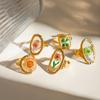 Yori Прибытия Вечный Цветок Мода Классическое Открытое Кольцо Покрытие PVD 18K Аксессуары для Одежды Водонепроницаемые Модные Украшения Подарок