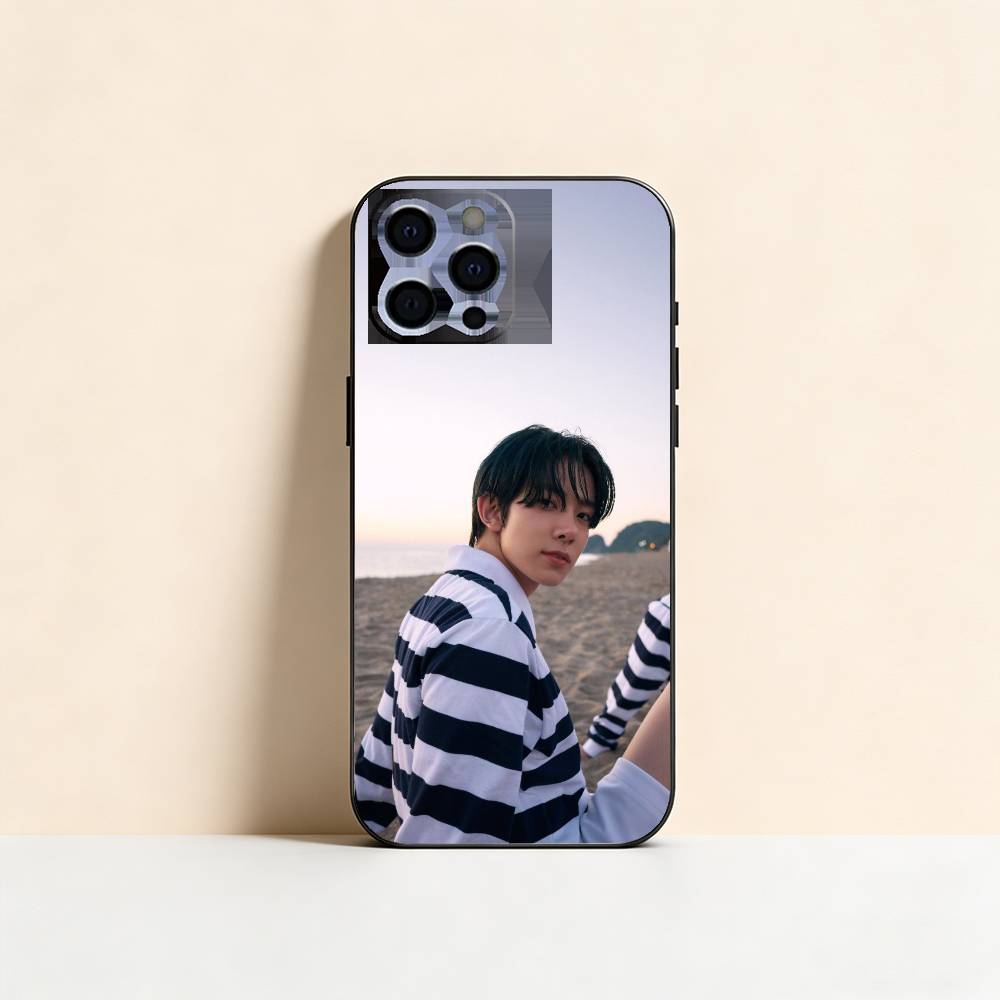 Чехол для телефона H-Heeseung L-Lee для iPhone 17,16,15,14,13,12,11 Plus,Pro Max,XS, Мягкий силиконовый черный чехол