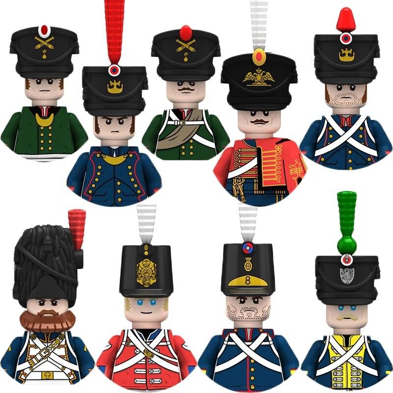 Средневековые наполеоновские войны, военная фигура, строительный блок, прусский, британский, французский, Италия, Испания, рыцарь, военно-морской флот, солдат, кирпичи