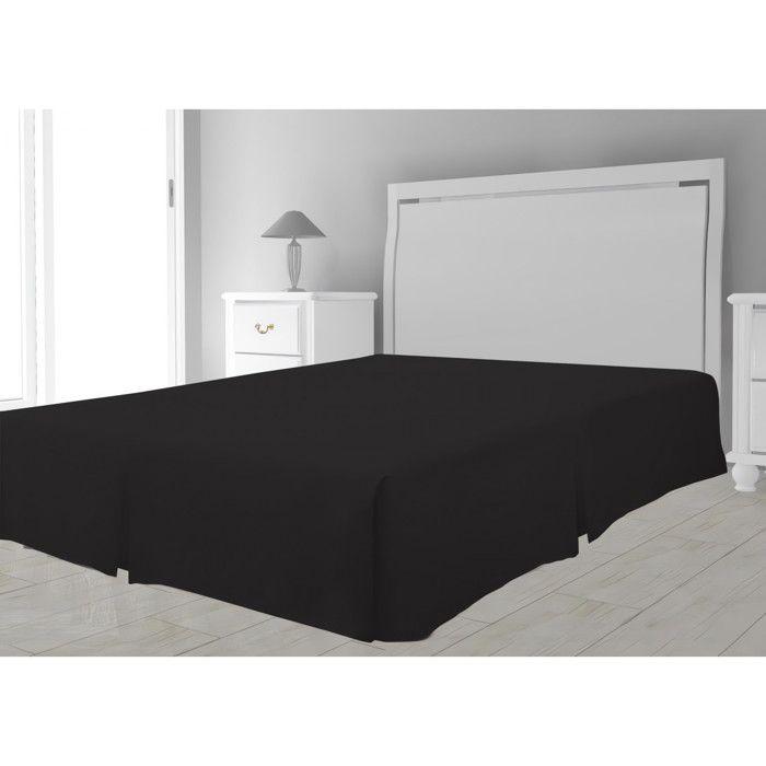 Microfiber Bed Base Cover 180x200 Cm Black, by Soleil d'Ocre