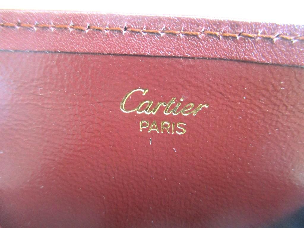 Authentic Cartier Must De Cartier Bordeaux Leather Cigarette Case #b326 Open box